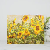 ひまわりフィールドデカップイエローヴィンテージアンティーク (スタンド正面)