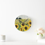 ひまわりフィールド時計 ラウンド壁時計 (ホーム)