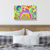 ひまわりフィールド永遠 – オレンジ キャンバスプリント (インサイチュ (寝室))