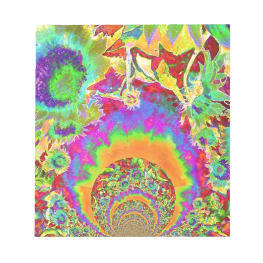 ひまわりフィールド永遠 – オレンジ ノートパッド (正面)