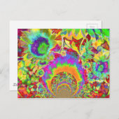 ひまわりフィールド永遠 – オレンジ ポストカード (正面/裏面)