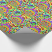 ひまわりフィールド永遠 – オレンジ ラッピングペーパー (角)