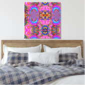 ひまわりフィールド永遠 – ピンク キャンバスプリント (インサイチュ (寝室))