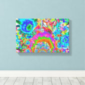 ひまわりフィールド永遠 – 青 キャンバスプリント (インサイチュ (ウッドフロア))