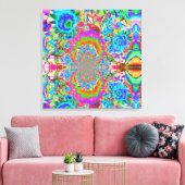 ひまわりフィールド永遠 – 青 キャンバスプリント (インサイチュ (リビング))