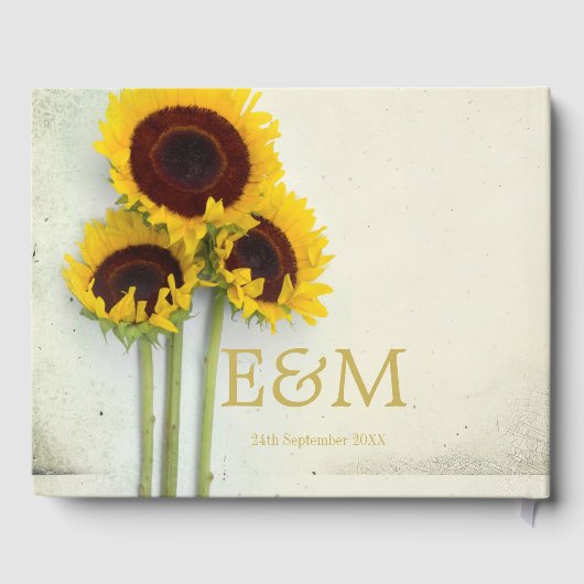 ひまわりフォトエレガ素朴ントウェディング ゲストブック (裏面)