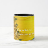 ひまわりフォトカスタム引用文 マグカップ (中央)