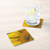 ひまわりフォトサマービー植物学 スクエアペーパーコースター (インサイチュ)