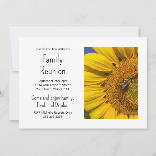 ひまわりフォトサマーファミリー懇親会バーベキュー 招待状 (正面)