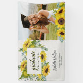 ひまわりフォトスクリプト卒業ようこそパーティー 横断幕 (縦)