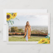 ひまわりフォトスクリプト卒業発表 招待状 (裏面)