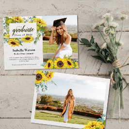 ひまわりフォトスクリプト卒業発表 招待状