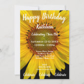 ひまわりフォトハッピーバースデー招待状 招待状 (正面)