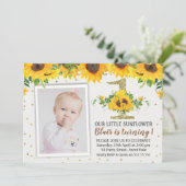 ひまわりフォトファースト誕生日招待状ガール 招待状 (スタンド正面)