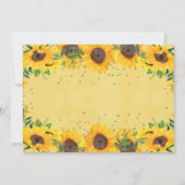 ひまわりフォトファースト誕生日招待状ガール 招待状 (裏面)