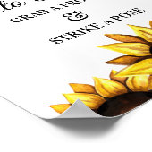 ひまわりフォトブースSign 結婚 Yellow's Poster ポスター (角)