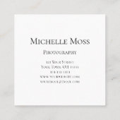 ひまわりフォトプロフェッショナルフォトグラファー緑 スクエア名刺 (裏面)