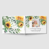 ひまわりフォト悔やみや弔慰葬儀水彩 ゲストブック (全面)