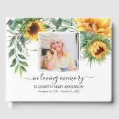 ひまわりフォト悔やみや弔慰葬儀水彩 ゲストブック (正面)