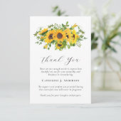 ひまわりフォト悔やみや弔慰葬儀 サンキューカード (スタンド正面)