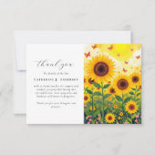 ひまわりフォト悔やみや弔慰葬祭記念碑 サンキューカード (正面)