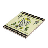 ひまわりフォークパターンバイアレクサンドラ調理師 タイル (側面)