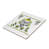 ひまわりフォークパターンバイアレクサンドラ調理師 タイル (側面)