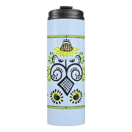 ひまわりフォークパターンバイアレクサンドラ調理師 タンブラー (正面)