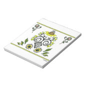 ひまわりフォークパターンバイアレクサンドラ調理師 ノートパッド (回転)