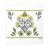 ひまわりフォークパターンバイアレクサンドラ調理師 ノートパッド (正面)