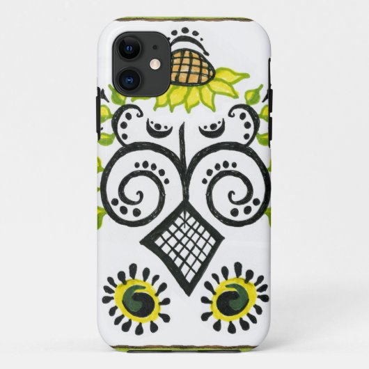ひまわりフォークパターンバイアレクサンドラ調理師 Case-Mate iPhoneケース (裏面)