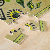 ひまわりフォーク模様 ジグソーパズル (側面)