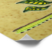 ひまわりフォーク模様 ポスター (角)