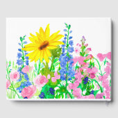 ひまわりフラワーガーデンブライダルシャワー ゲストブック (裏面)