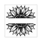 ひまわりフレームのアドレスまたはビジネス ラバースタンプ (インプリント)