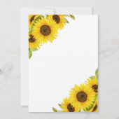 ひまわりフレームバプテスマ《キリスト教》洗礼式や命名式 招待状 (裏面)