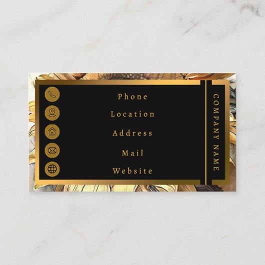 ひまわりフレームモダンコレクション 名刺 (裏面)