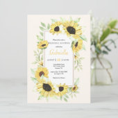 ひまわりフレーム 招待状 (スタンド正面)