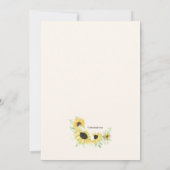 ひまわりフレーム 招待状 (裏面)