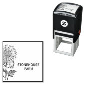 ひまわりフローラあなたのビジネス名 セルフインキングスタンプ (インサイチュ)