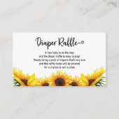 ひまわりフローラおむつラッフルベビーシャワー エンクロージャーカード (正面)