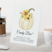 ひまわりフローラかぼちゃシャワー飴バーテーブル 台座サイン (インサイチュ)