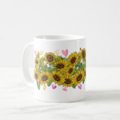 ひまわりフローラが大好きな女の子 コーヒーマグカップ (正面左)