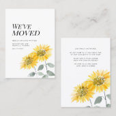 ひまわりフローラの移動告知 名刺 (正面/裏面)