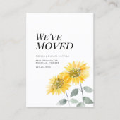 ひまわりフローラの移動告知 名刺 (正面)