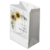 ひまわりフローラの葉50th誕生日パーティー ミディアムペーパーバッグ (裏面アングル)