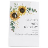 ひまわりフローラの葉50th誕生日パーティー ミディアムペーパーバッグ (裏面)