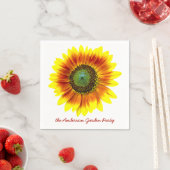 ひまわりフローライエローフラワーガーデンパーティー スタンダードカクテルナプキン (インサイチュ)