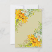 ひまわりフローラウェディングレセプションインサート 招待状 (裏面)