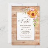 ひまわりフローラウッドブライダルシャワー 招待状 (正面)